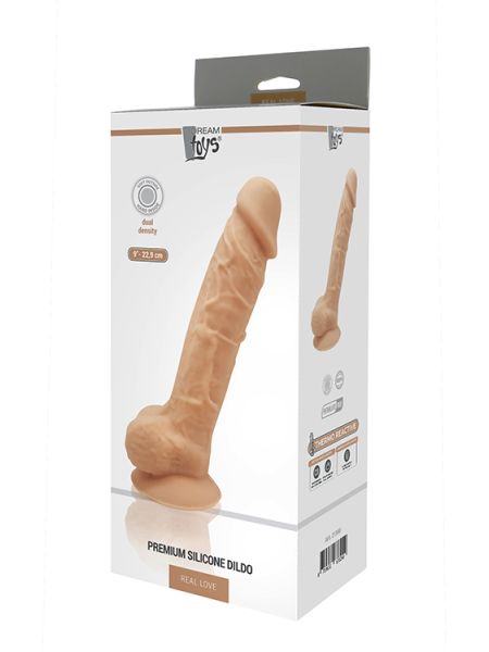 Dildo-DREAM TOYS REAL LOVE DILDO 9INCH FLESH - 4