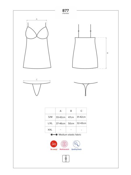 Komplet koszulka stringi cyrkonie 877-CHE-1 L/XL - 5