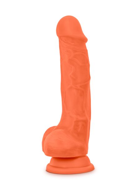 NEO ELITE 7.5INCH COCK WITH BALLS ORANGE - 2