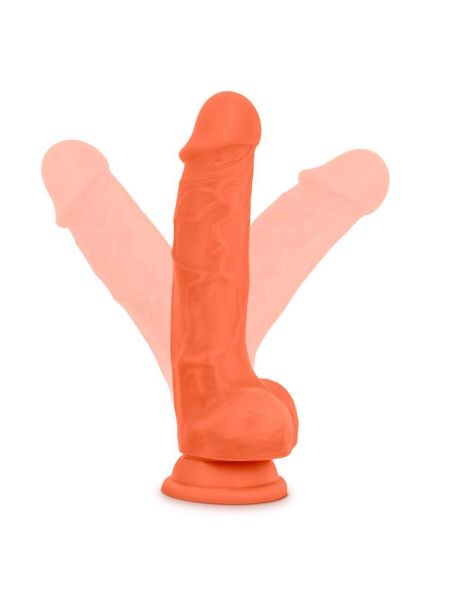 NEO ELITE 7.5INCH COCK WITH BALLS ORANGE - 5