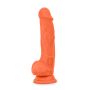 NEO ELITE 7.5INCH COCK WITH BALLS ORANGE - 3