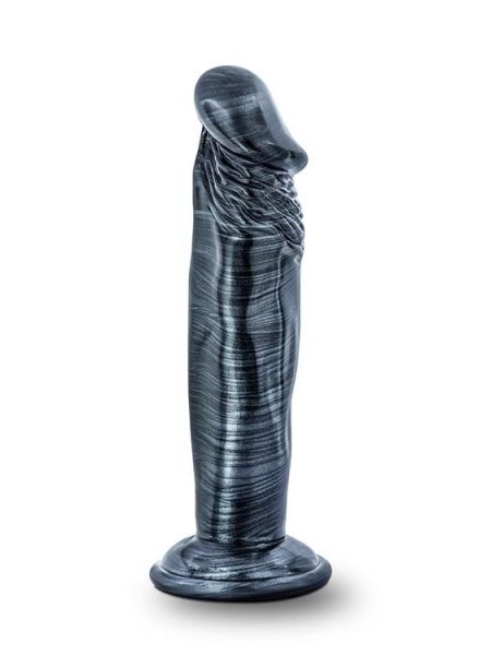 JET EBONY 6INCH DILDO EBONY METALLIC - 3