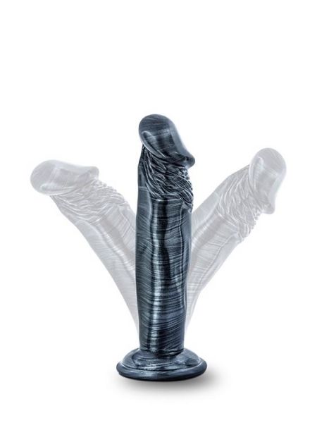 JET EBONY 6INCH DILDO EBONY METALLIC - 5