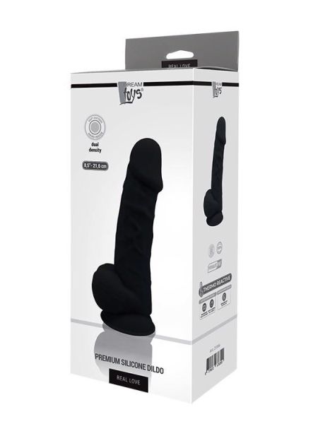 DREAM TOYS REAL LOVE DILDO 8,5INCH BLACK - 2