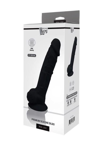 DREAM TOYS REAL LOVE DILDO 9INCH BLACK - 2