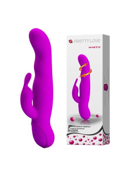 Wibrator królik 30 trybów wibracji 7 rotacji 24cm USB