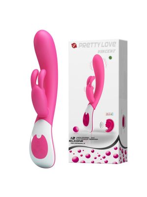 Wibrator stymulator królik kontrola głosem 21cm 12 trybów USB