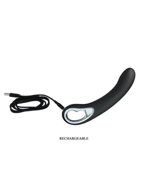 Klasyczny wygięty wibrator sex stymulator 19cm USB - 8