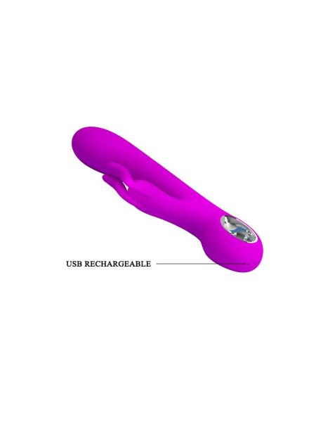 Wibrator dwa silniczki stymulacja łechtaczki USB 19cm - 7