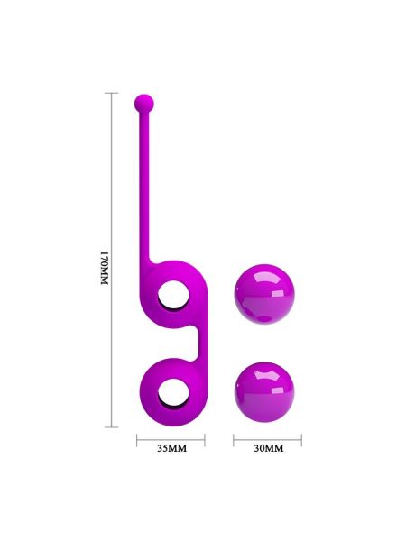Kulki podwójne waginalne trening pochwy kegla silikon - 7