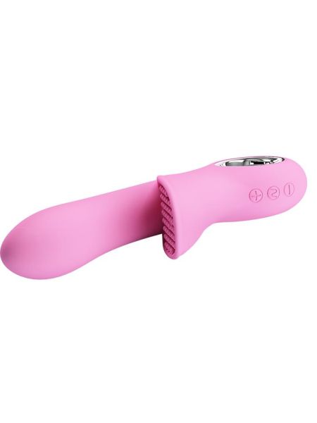 Królik wibrator wypustki masażer łechtaczki 19cm USB 7 trybów różowy - 5