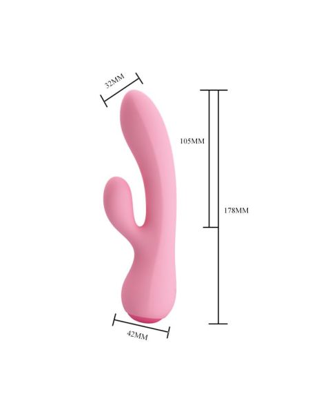 Wibrator królik stymulacja łechtaczki pamięć 17cm 12 trybów USB - 7