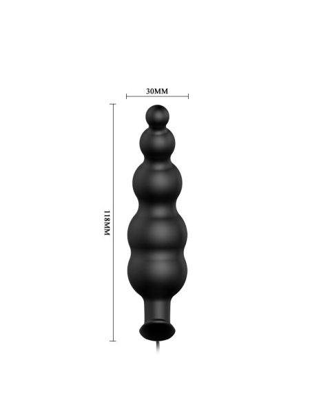 Korek analny kulki masażer prostaty 12trybów 11cm - 6