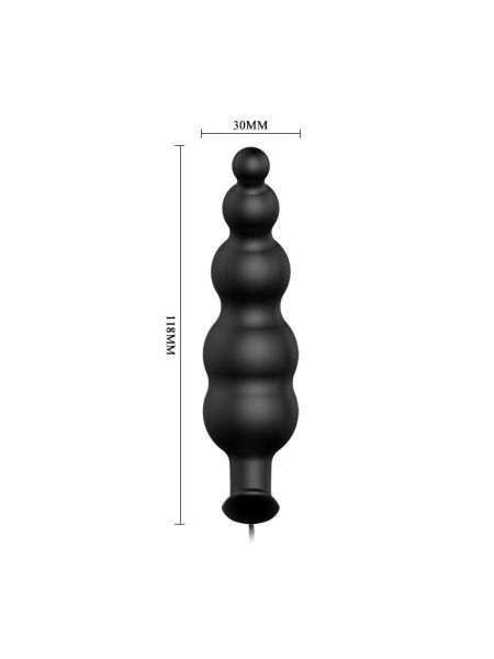 Korek analny masażer prostaty silikon kulki 11cm - 5