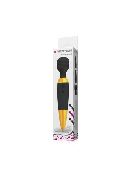 Masażer łechtaczki wand sex stymulator duży 25cm złoty - 9