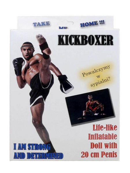 Lalka dmuchana czarna realistyczna twarz penis kickboxer - 2