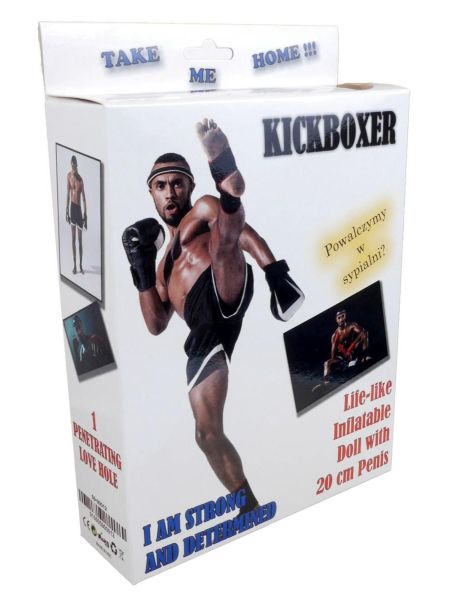 Lalka dmuchana czarna realistyczna twarz penis kickboxer