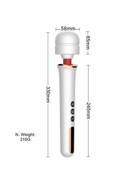 Masażer łechtaczki bardzo mocny orgazm 10 trybów USB biały - 4