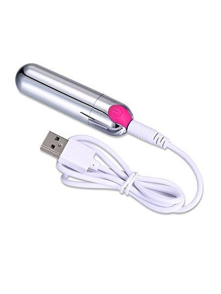 Mini wibrator mały sex masażer 7cm 10 trybów USB - 4