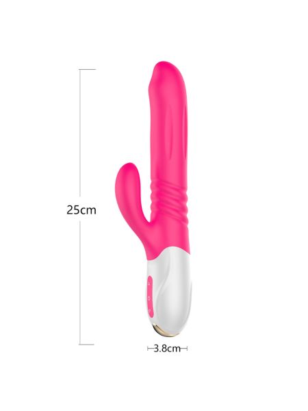 Wibrator posuwisty góra-dół królik 24cm USB 10 trybów - 7