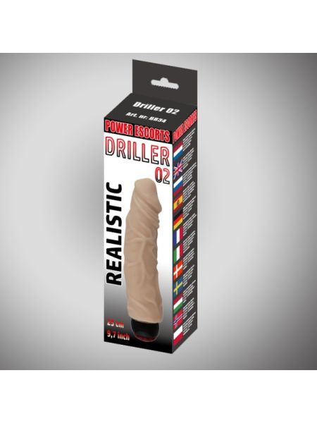 Penis naturalny sex wibrator realistyczny 25 cm cielisty - 4