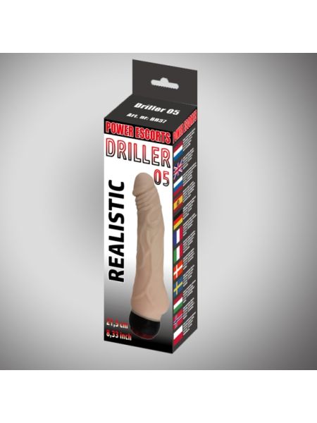 Mocny realistyczny wibrator naturalny penis 21cm - 4