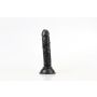 Małe Dildo czarne realistyczne z przyssawką 14 cm - 4