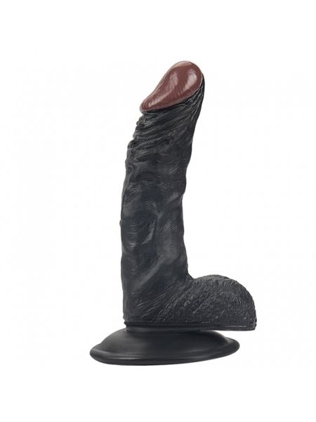 Rocket john 7,3 inch black realistic dildo 7,3 inch / 18,5 cm - 2