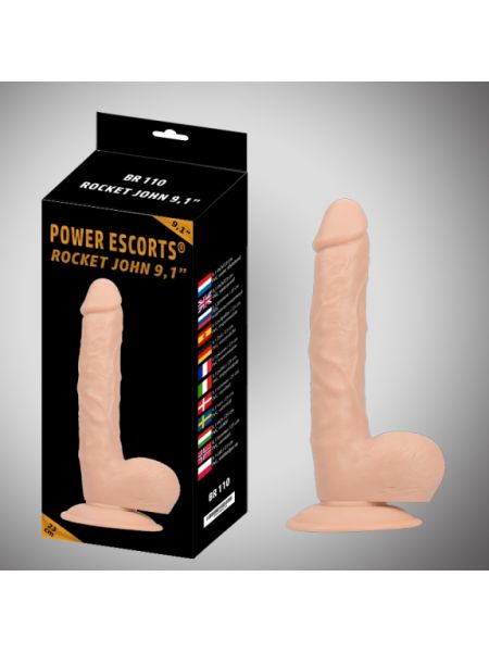 Realistyczne dildo z przyssawką jak penis 23 cm - 6