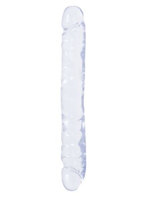 Sztuczny penis podwójne silikonowe dildo przezroczyste 30,5 cm - image 2